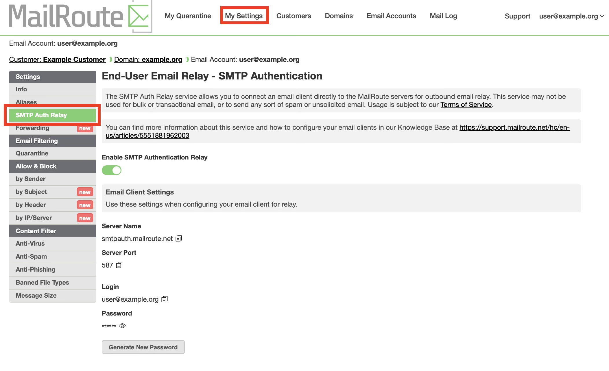 Gmail Android Outbound Configuration/SMTP Auth Relay MailRoute Help